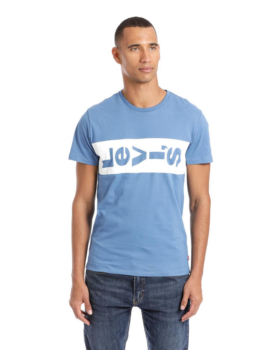 Playera Levi's corte regular fit cuello redondo azul estampada en Liverpool