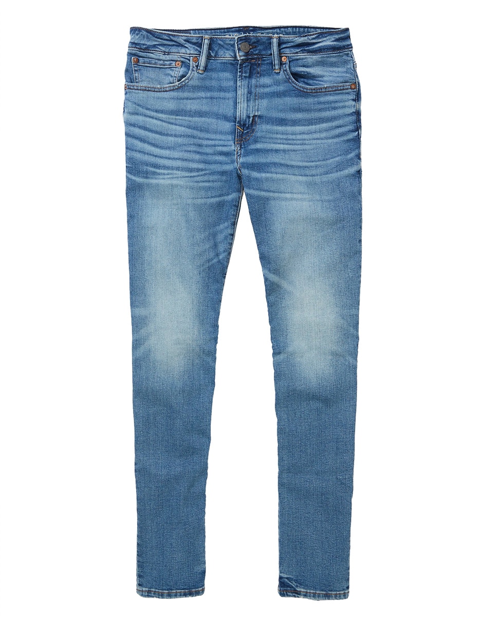 Jeans skinny lavado claro para hombre 3