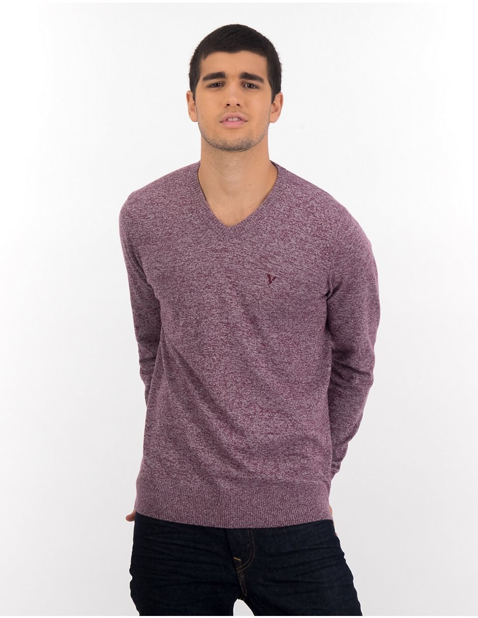 Suéter American Eagle cuello V jaspeado en Liverpool