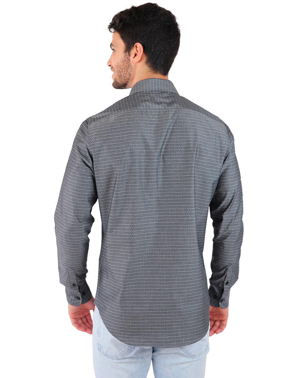 Camisa de vestir de algodón manga larga para hombre 2