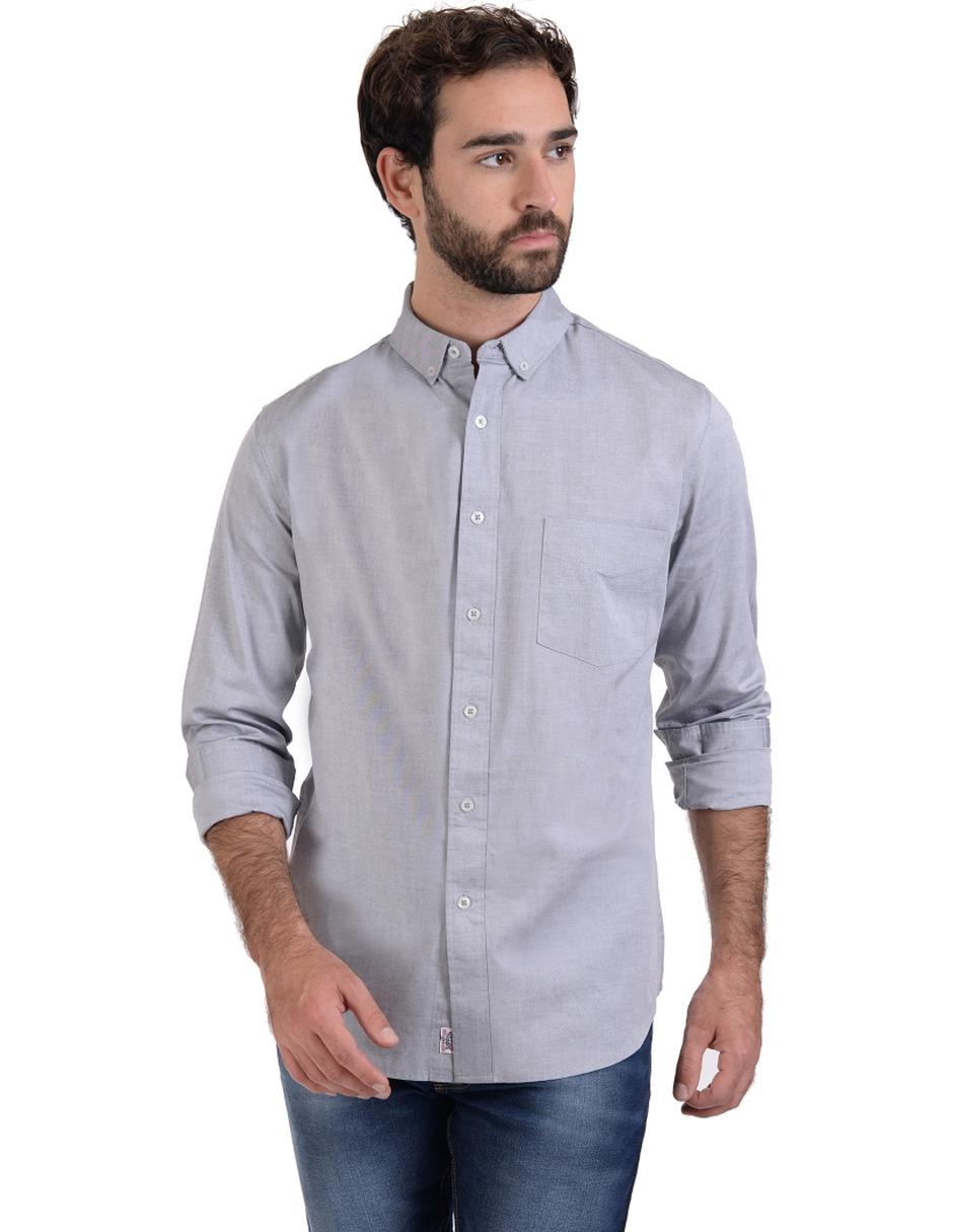 Camisa casual de algodón manga larga para hombre Camisa casual de algodón manga larga para hombre