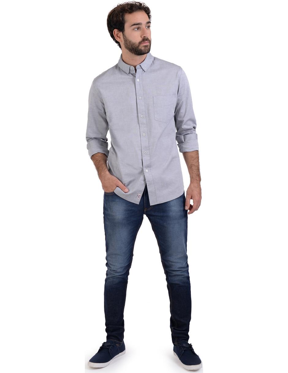 Camisa casual Supply manga larga para hombre