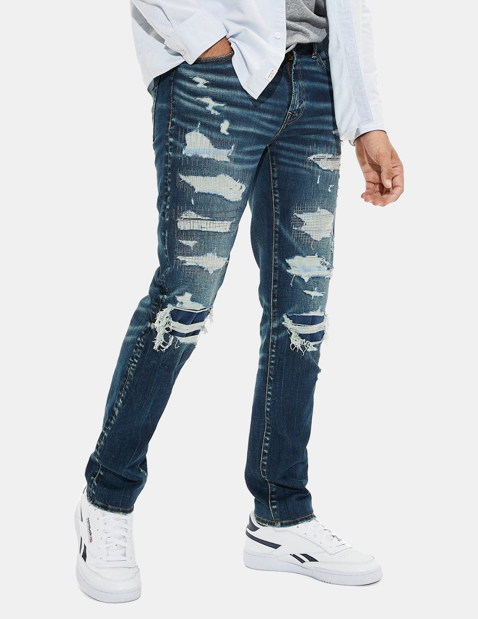 Escéptico Comerciante Dependencia Jeans slim American Eagle lavado destruido para hombre