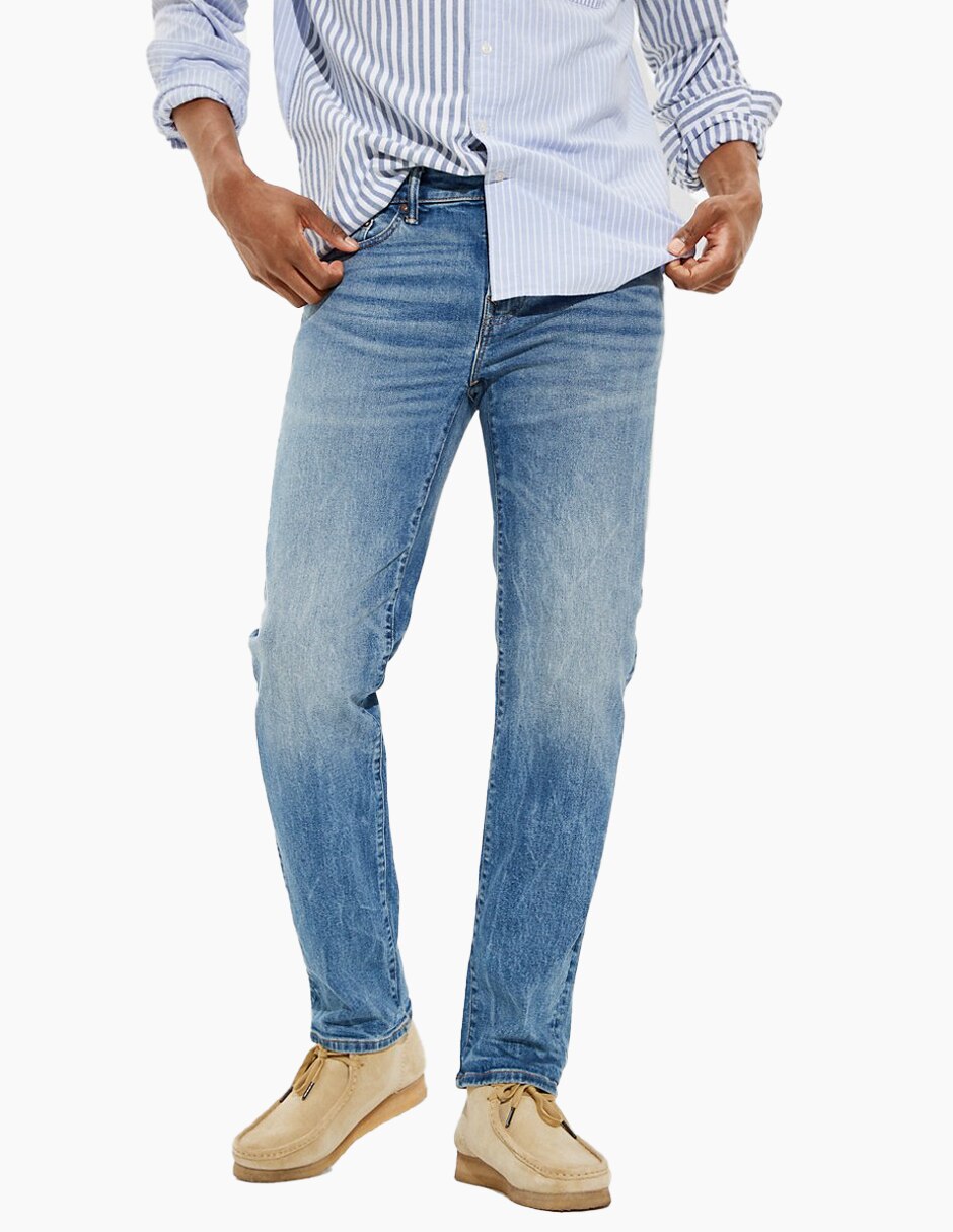 Jeans recto American Eagle lavado claro para hombre en Liverpool