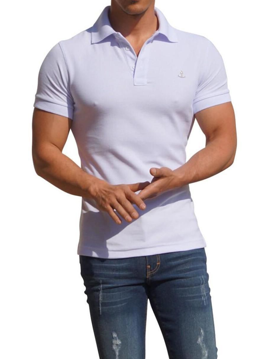 Playera tipo polo John Leopard estampado gráfico para hombre