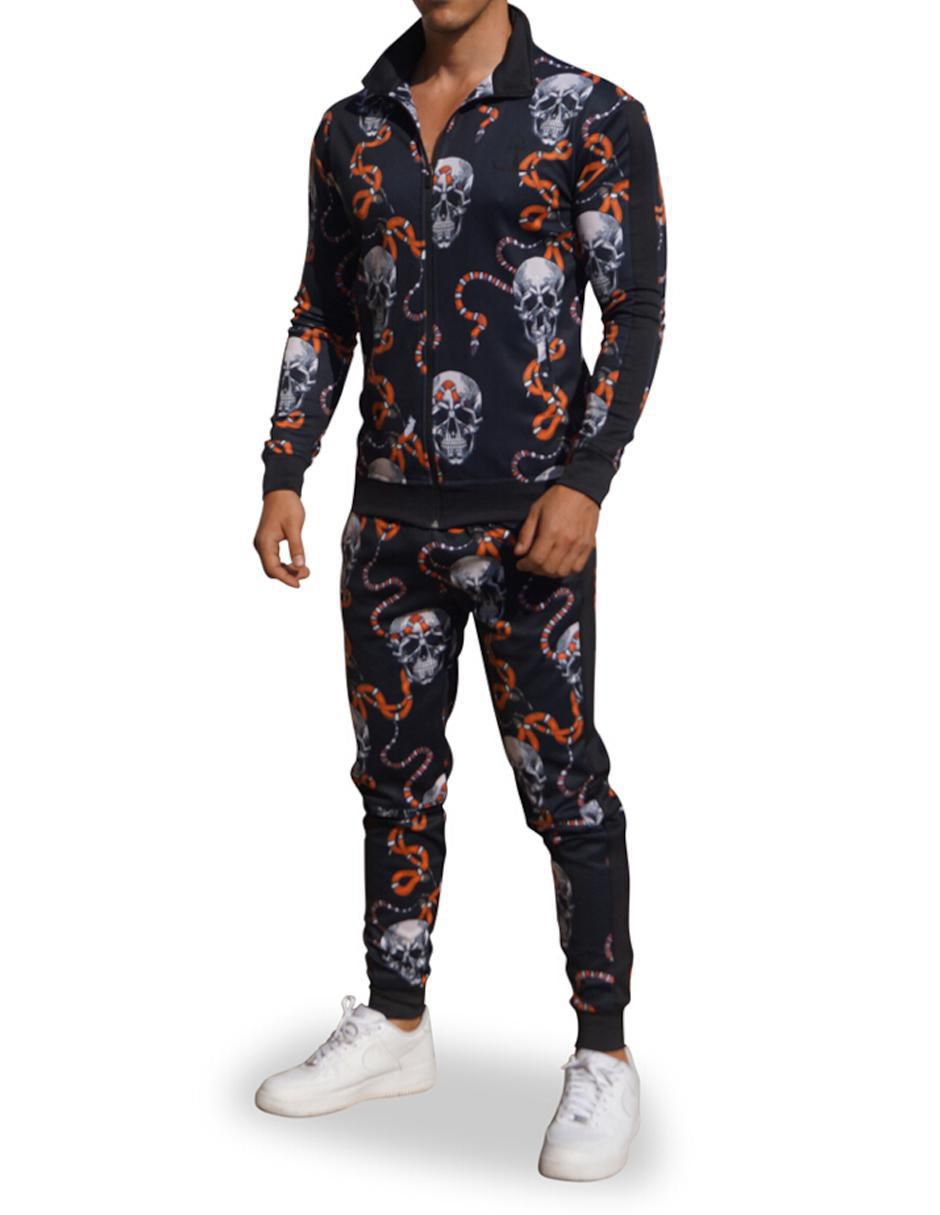 Conjunto deportivo regular con elástico para hombre Conjunto deportivo regular con elástico para hombre
