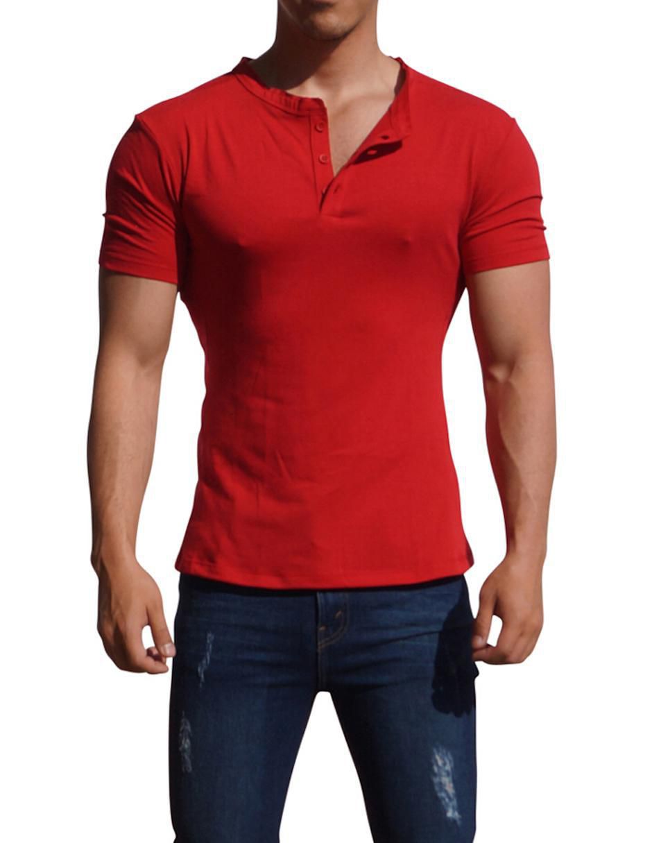 Playera John Leopard cuello mao para hombre