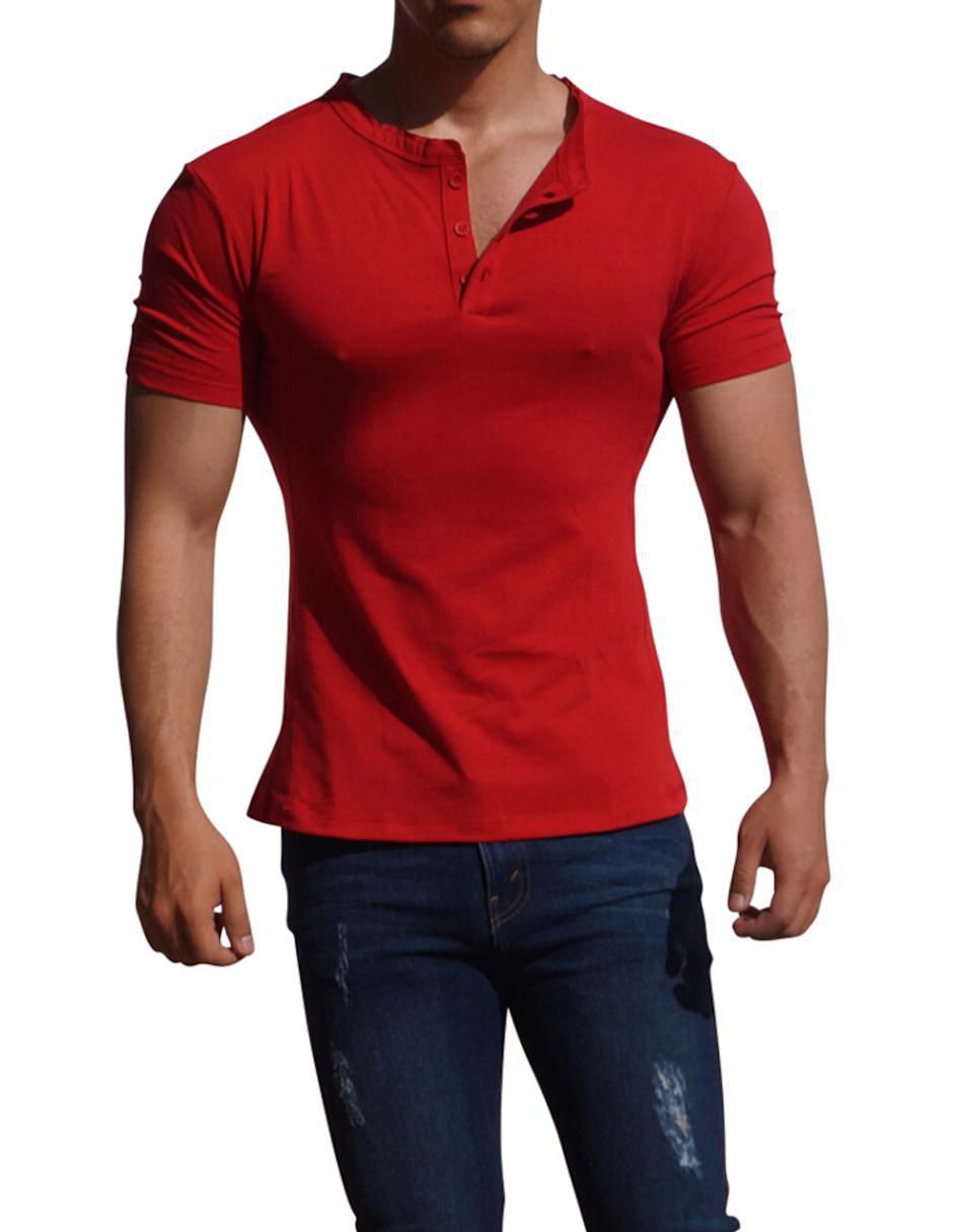 Playera John Leopard cuello mao para hombre
