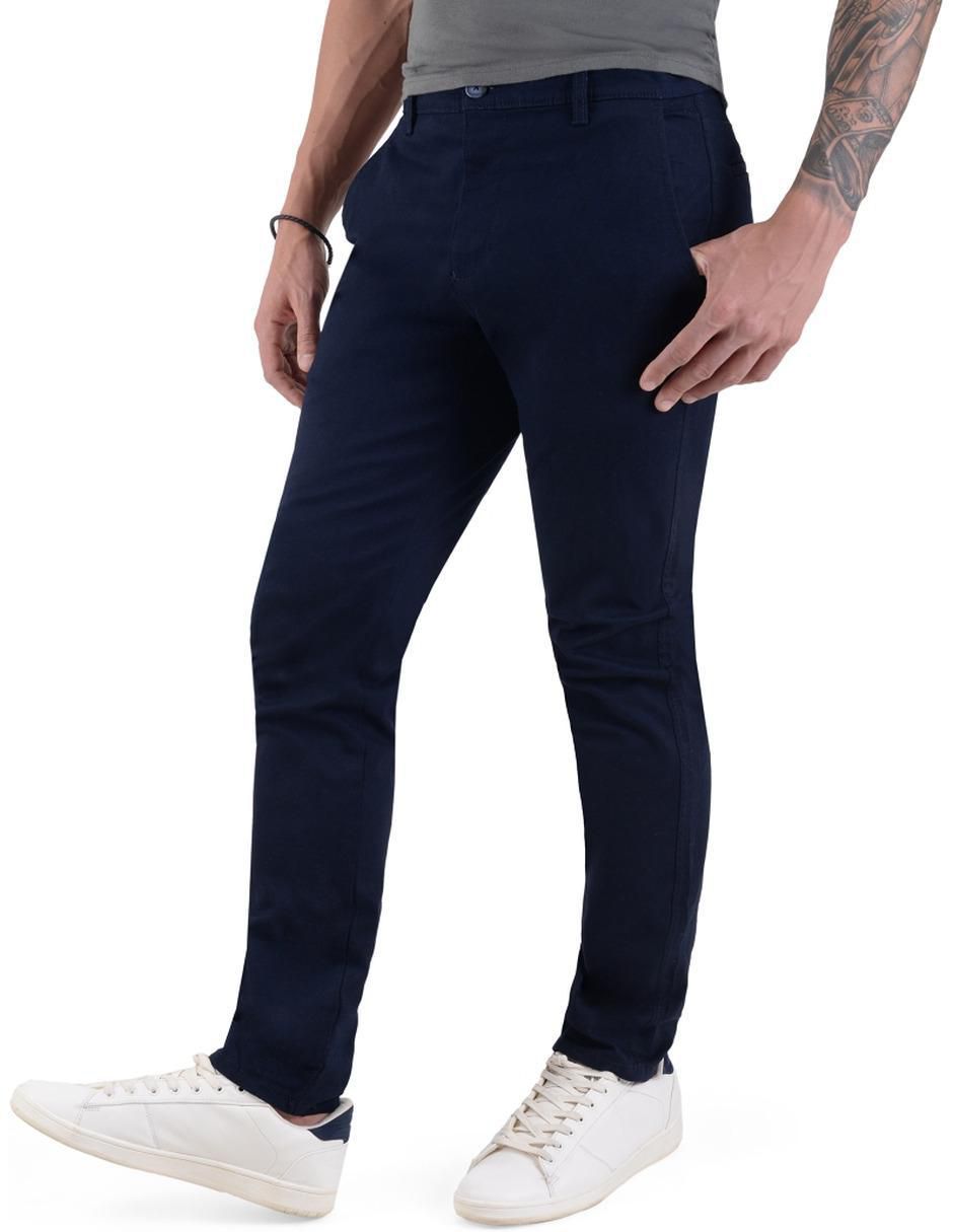 Pantalón chino slim de algodón para hombre 2