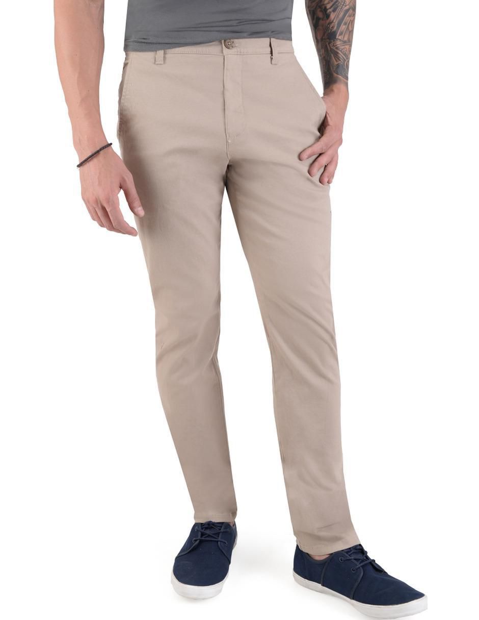 Pantalón chino slim de algodón para hombre