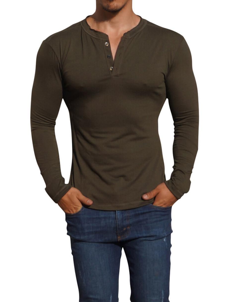 Playera cuello mao para hombre