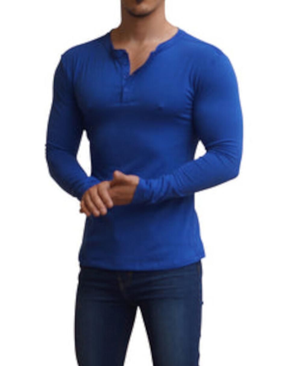 Playera cuello mao para hombre