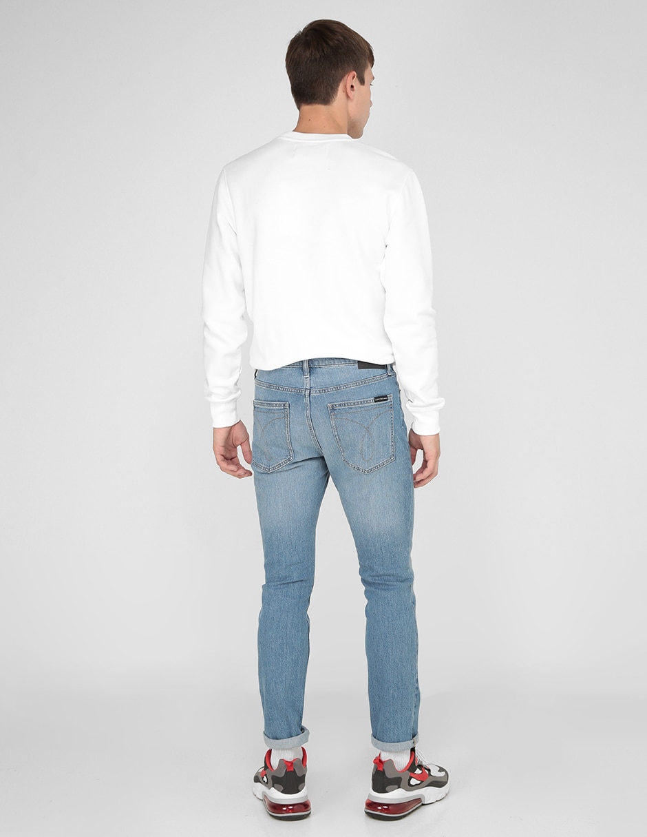 Jeans slim lavado claro para hombre 2