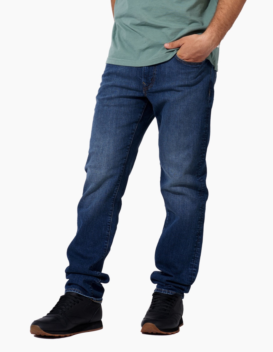 Jeans straight deslavado para hombre