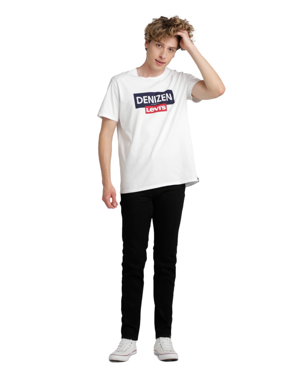 Jeans skinny lavado obscuro para hombre 4