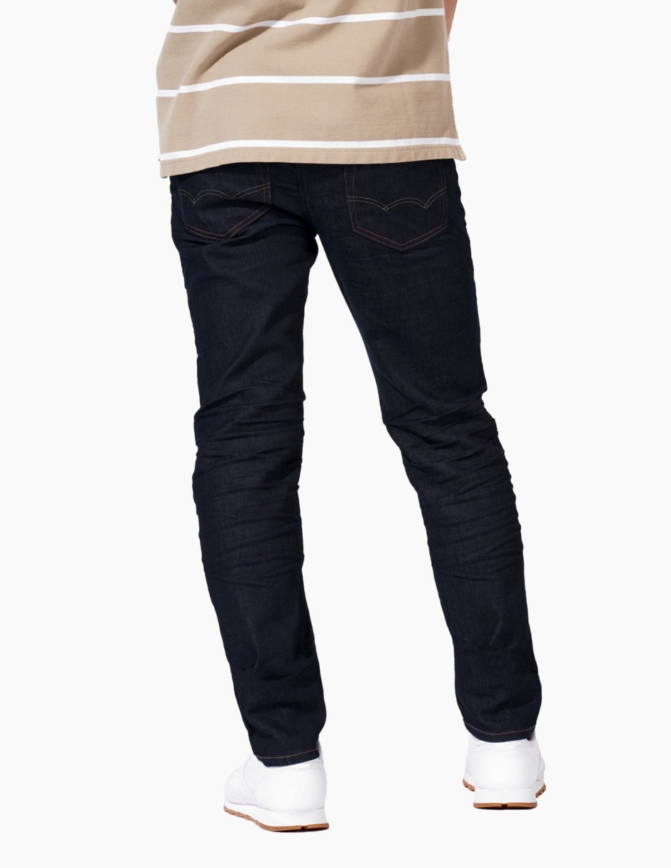 Jeans straight lavado rinse para hombre 2