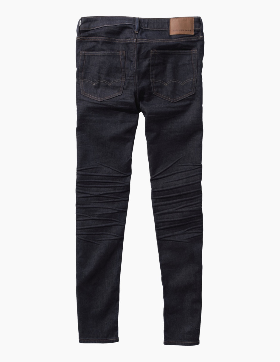 Jeans straight lavado rinse para hombre 4