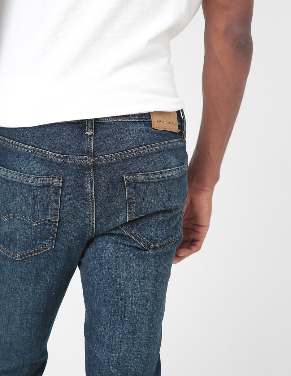 Jeans slim lavado stone wash para hombre 4