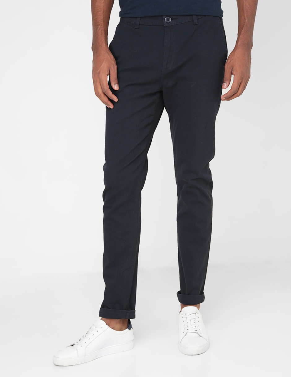 Pantalón chino slim de algodón para hombre Pantalón chino slim de algodón para hombre