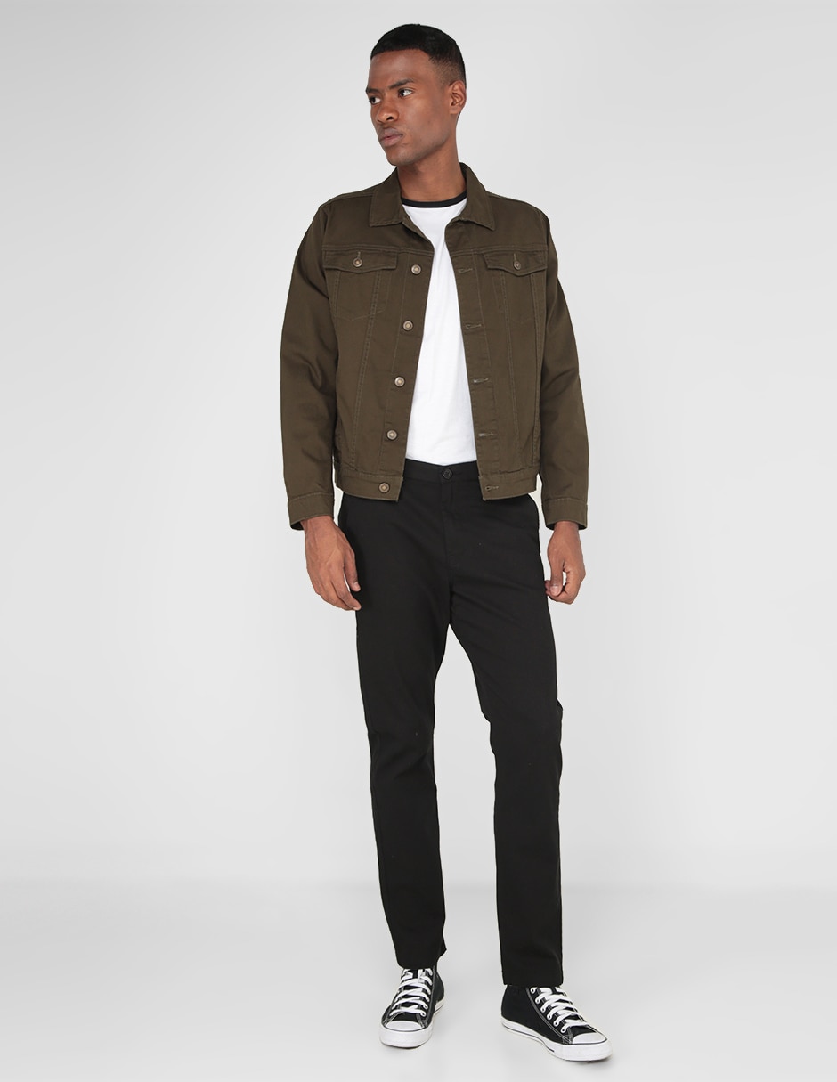 Pantalón chino slim de algodón para hombre 3