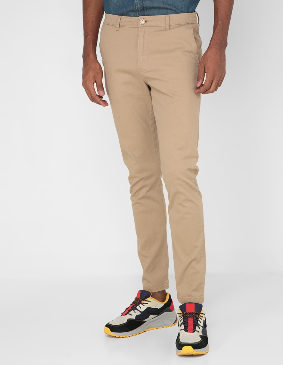 Pantalón chino slim de algodón para hombre Pantalón chino slim de algodón para hombre