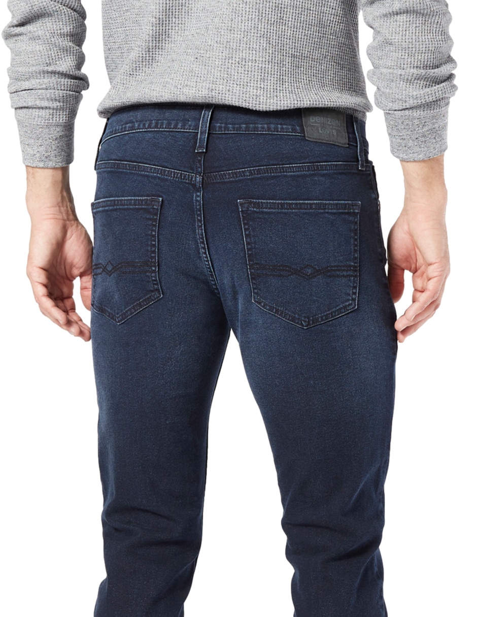 Jeans skinny lavado obscuro para hombre 3