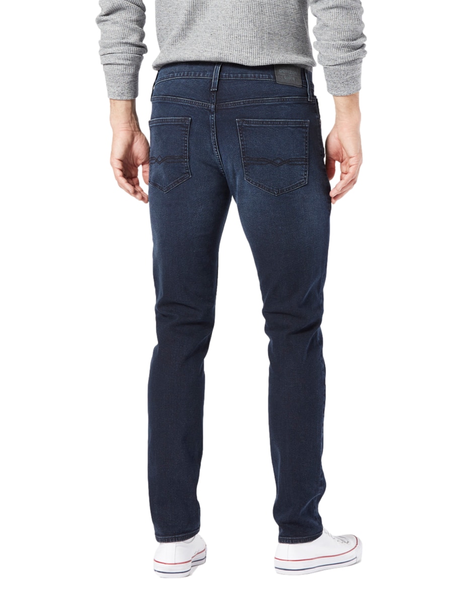 Jeans skinny lavado obscuro para hombre 4