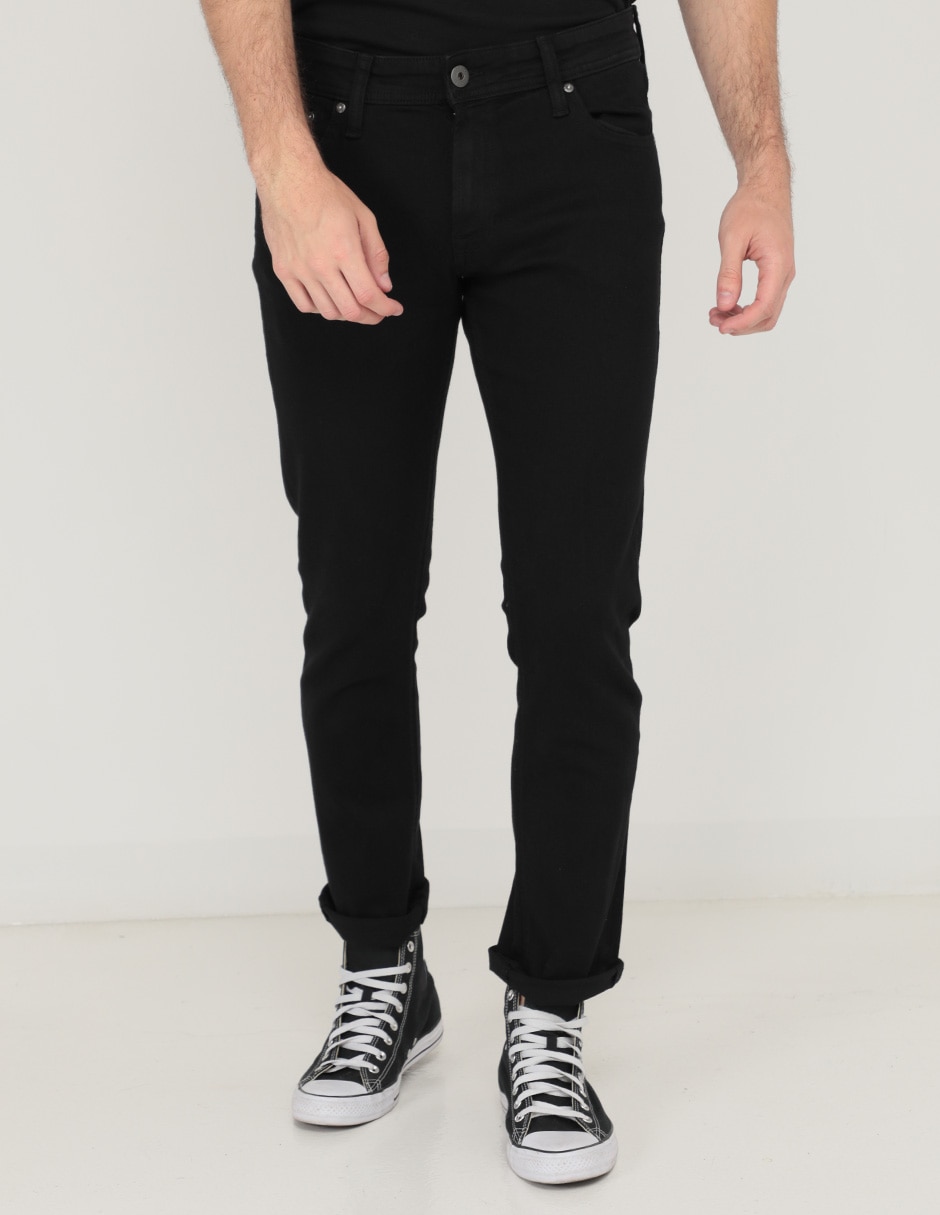 Jeans straight lavado obscuro para hombre
