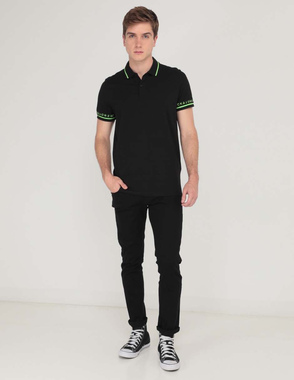Jeans straight lavado obscuro para hombre 2
