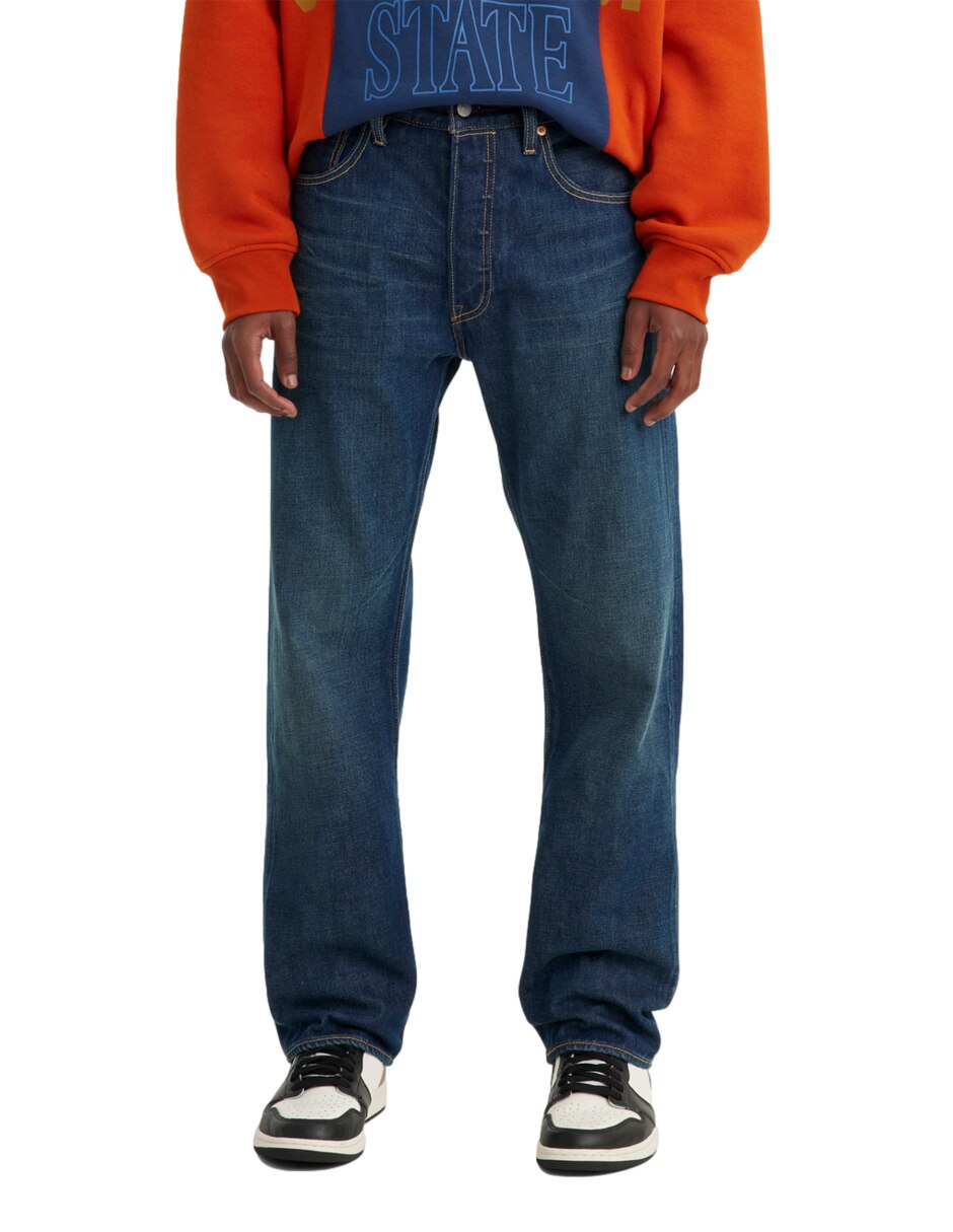 Jeans straight 501 lavado obscuro para hombre 1