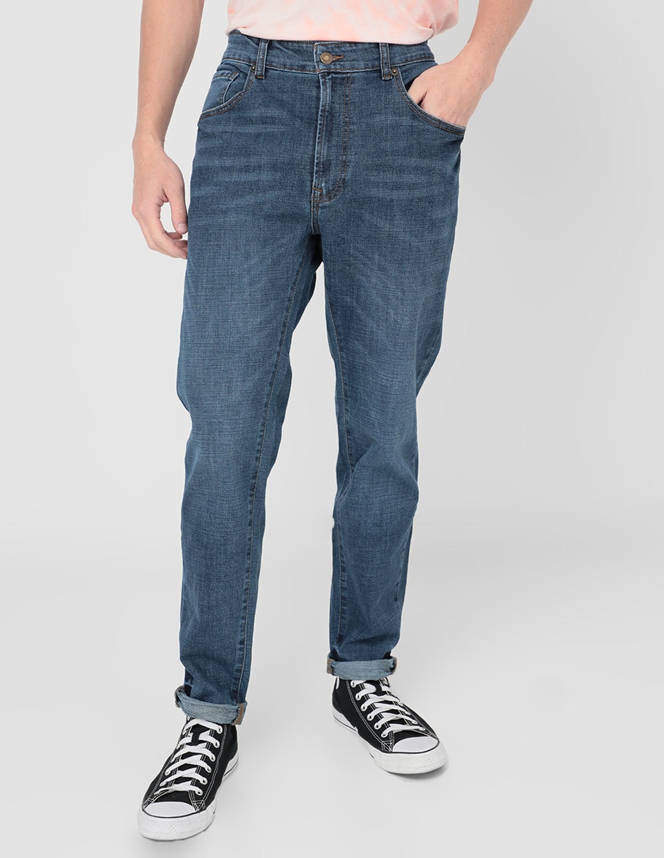 Jeans skinny lavado stone wash para hombre