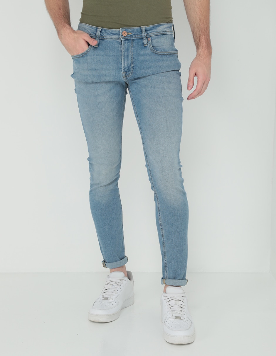 Jeans skinny Jack & Jones lavado claro para hombre