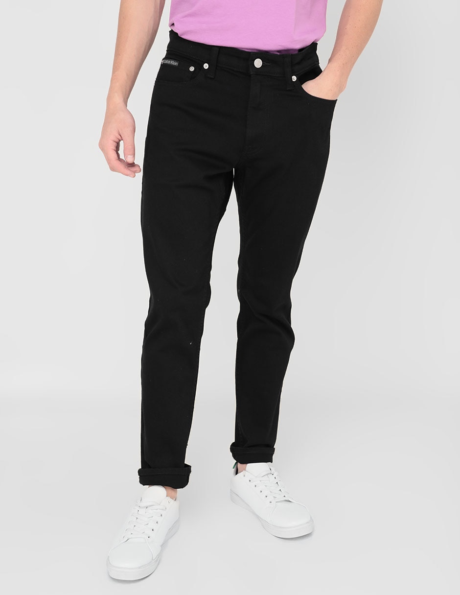 Jeans slim lavado obscuro para hombre