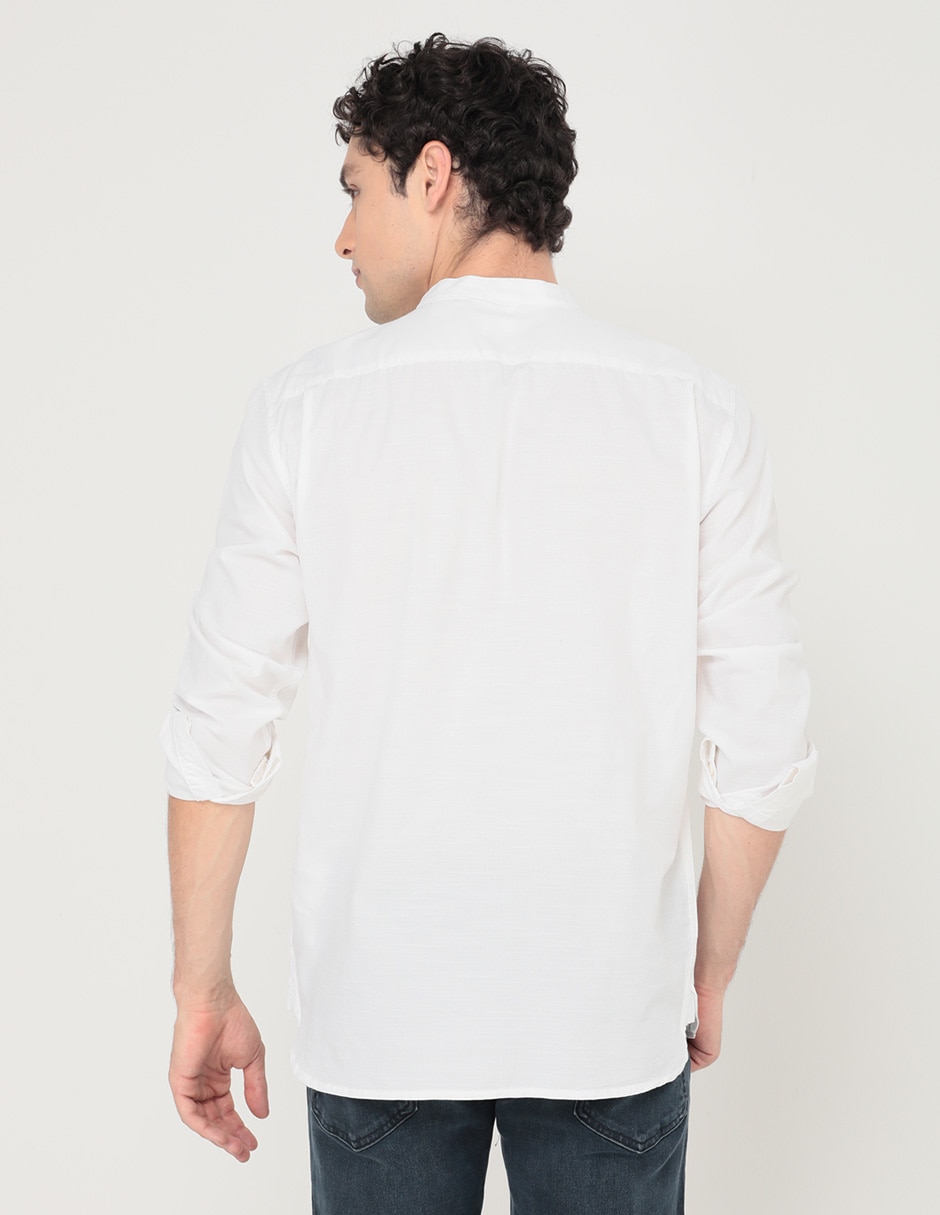 Camisa casual de algodón manga larga para hombre 2