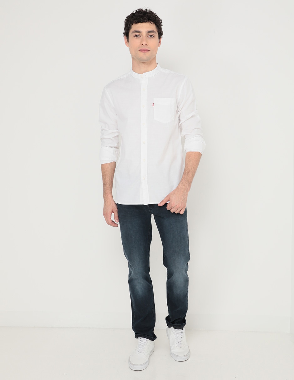 Camisa casual de algodón manga larga para hombre 3