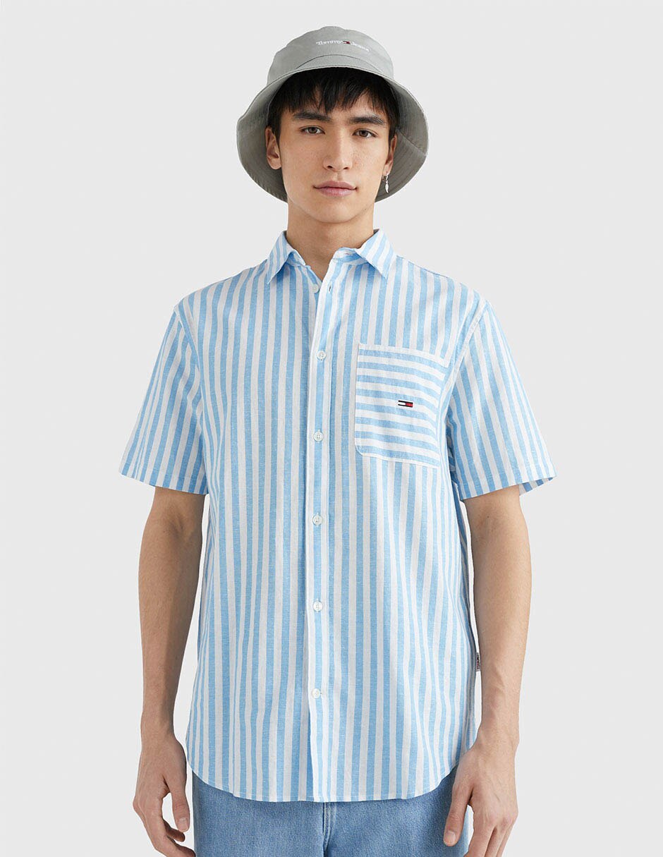 Camisa casual de algodón manga corta para hombre 1