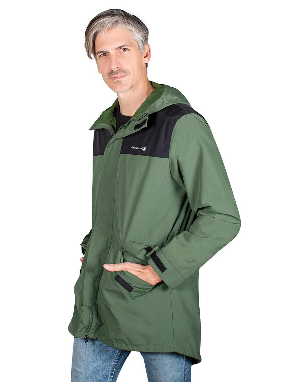 Chamarra rompevientos greenlander no de poliamida con bolsillos para hombre
