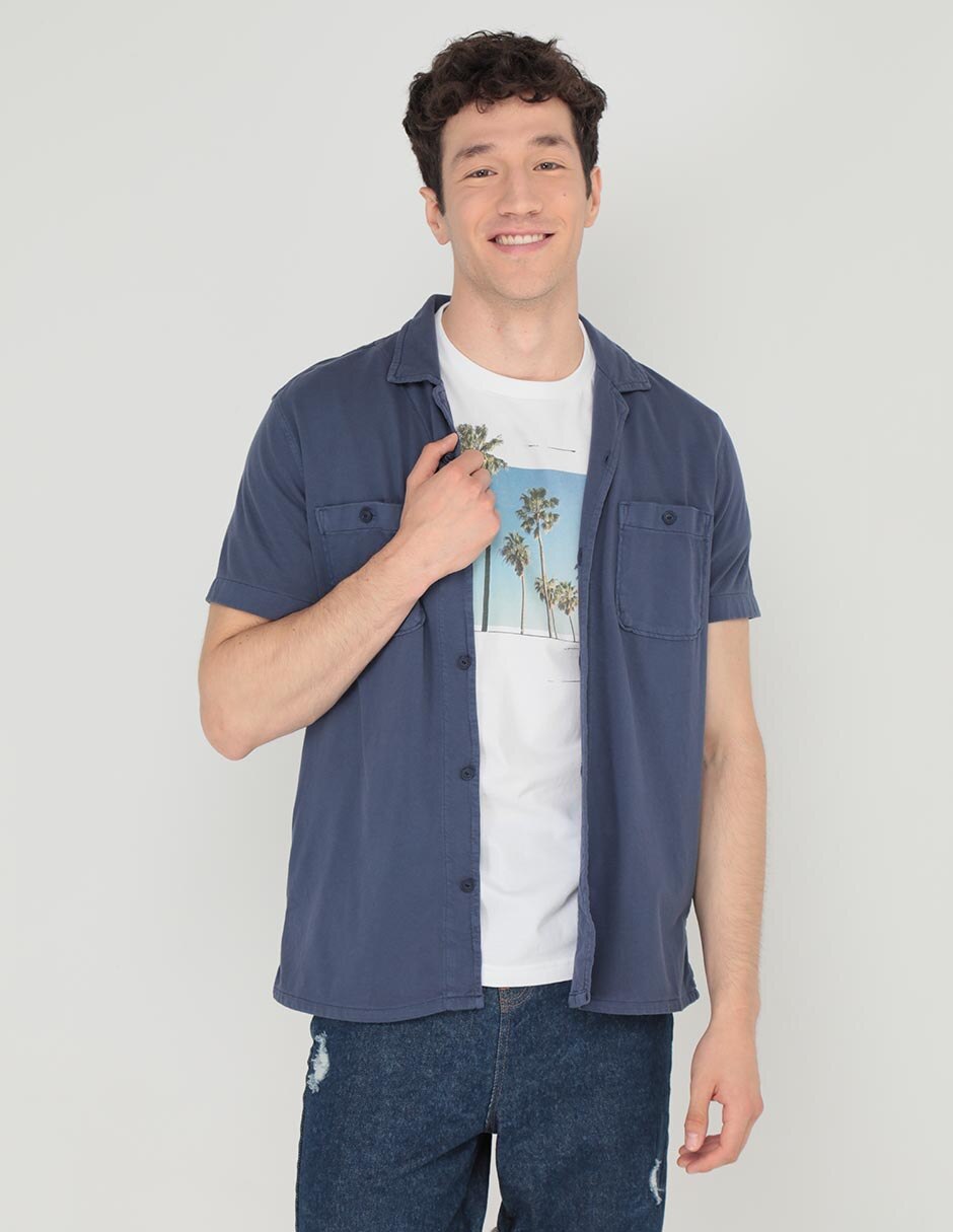 Camisa American Eagle casual de algod n manga corta para hombre