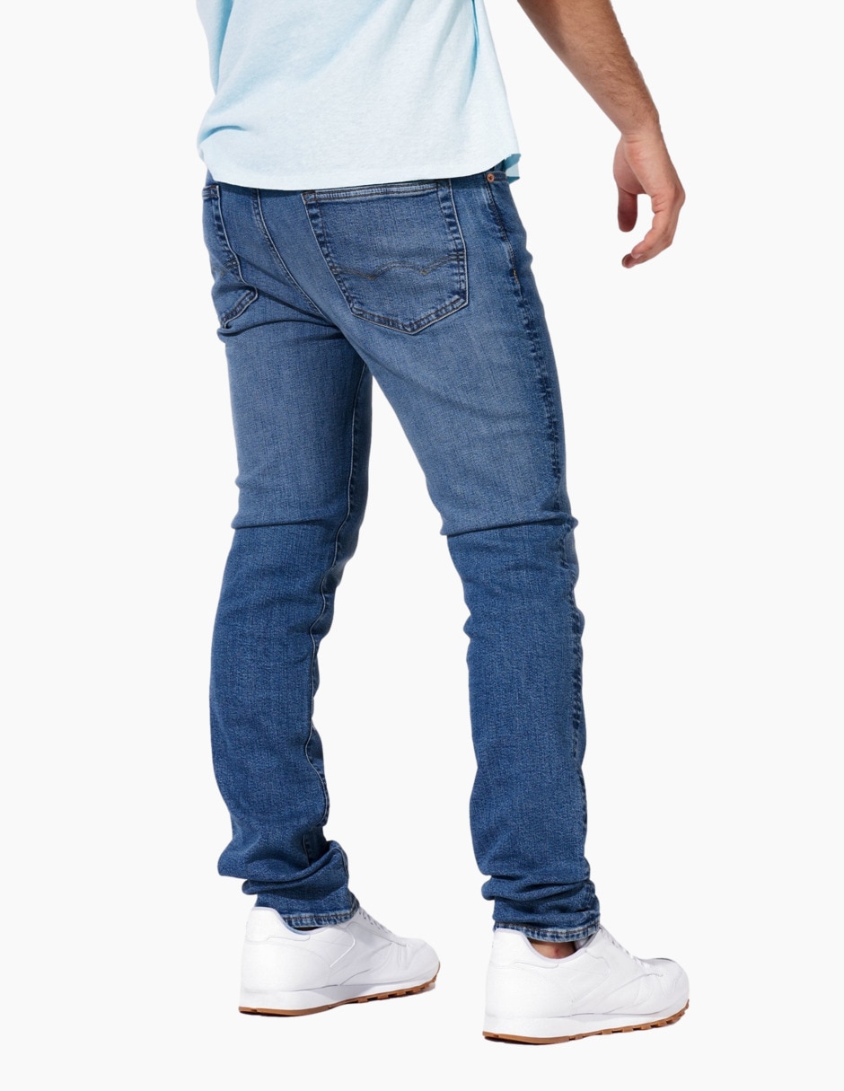 Jeans slim deslavado para hombre 2