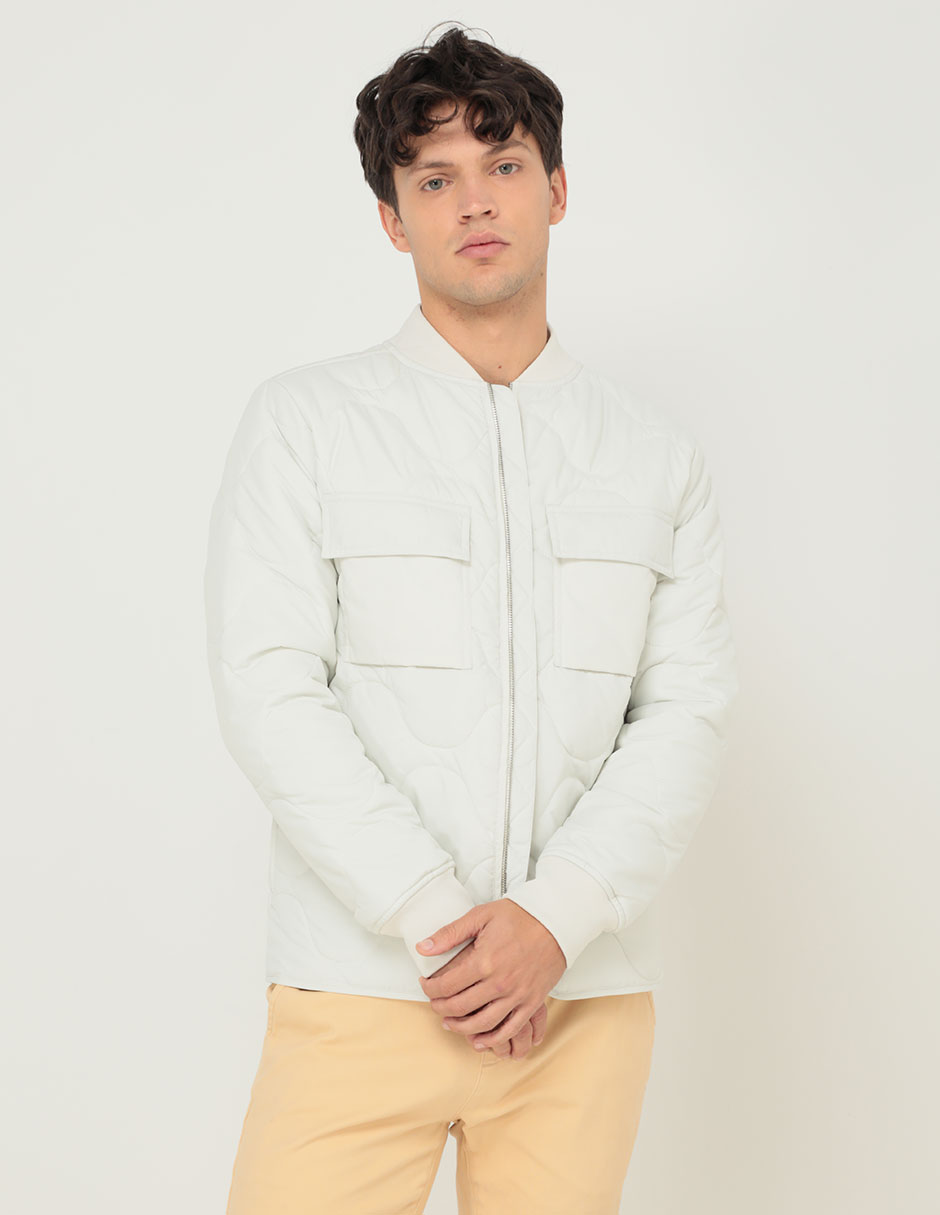 Chamarra casual capitonada para hombre 1