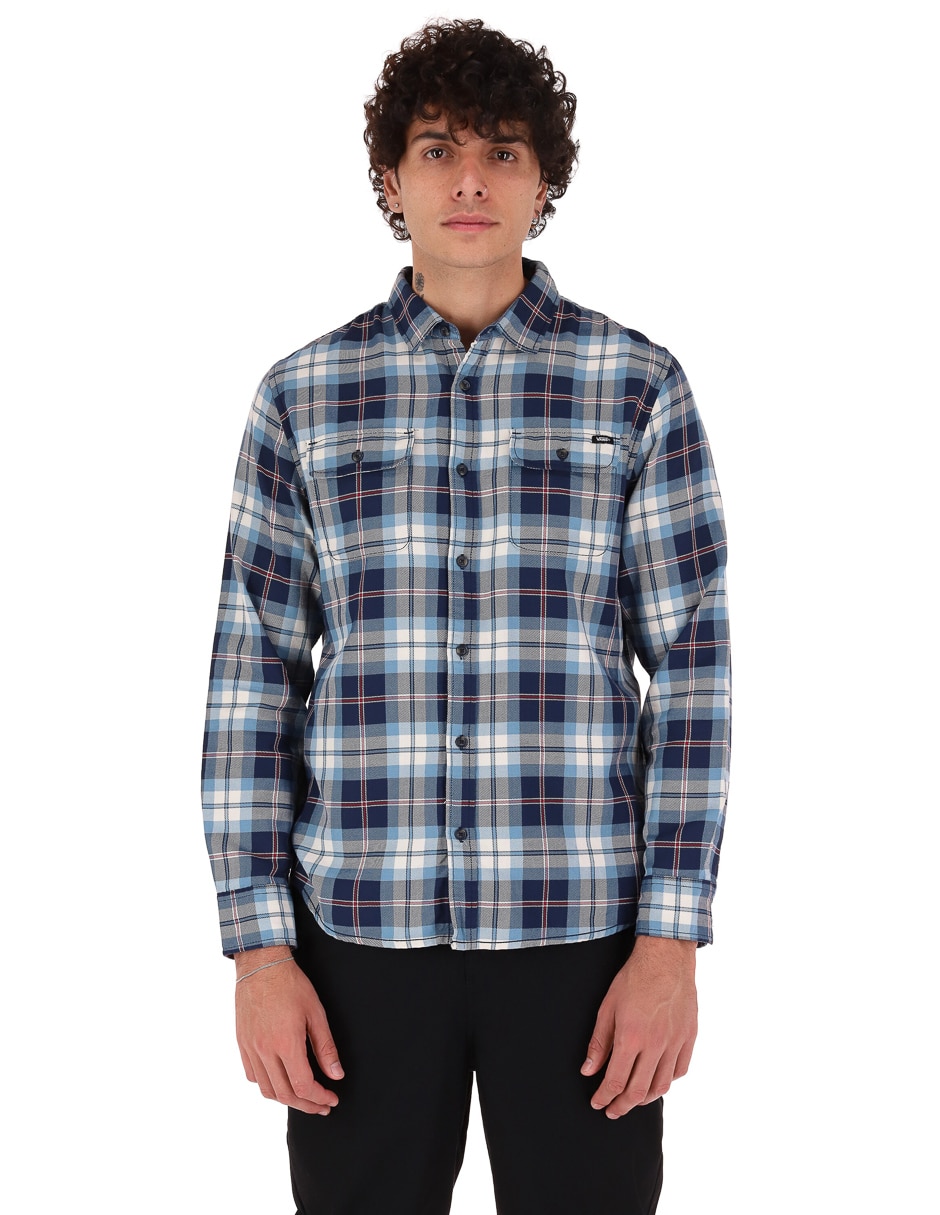 Camisa casual de algodón manga larga para hombre