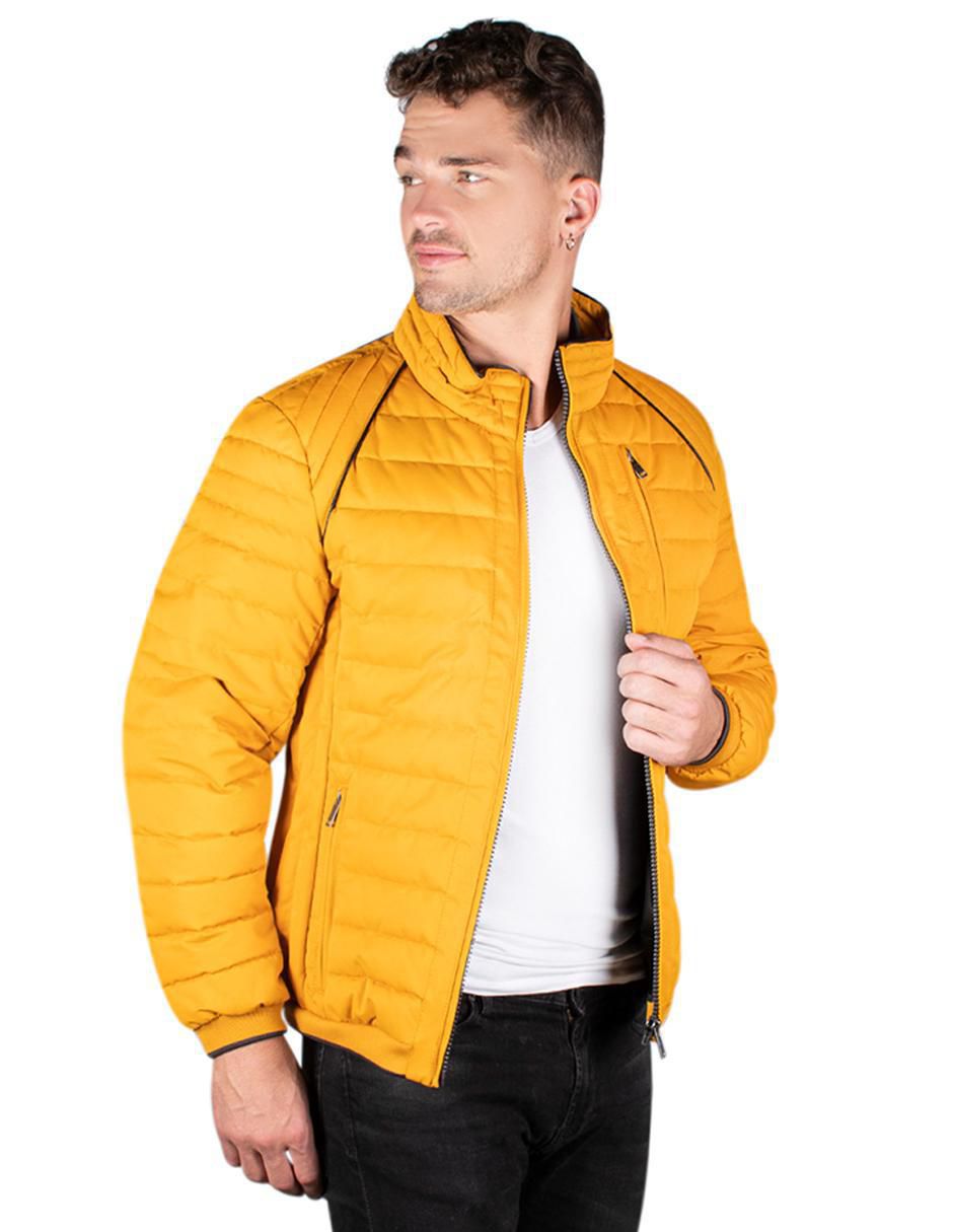 Chamarra capitonada con bolsillos para hombre 2
