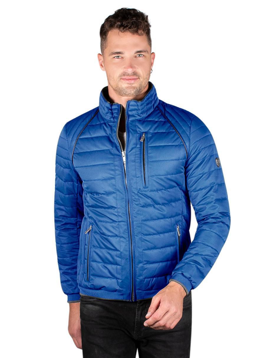 Chamarra capitonada con bolsillos para hombre 1