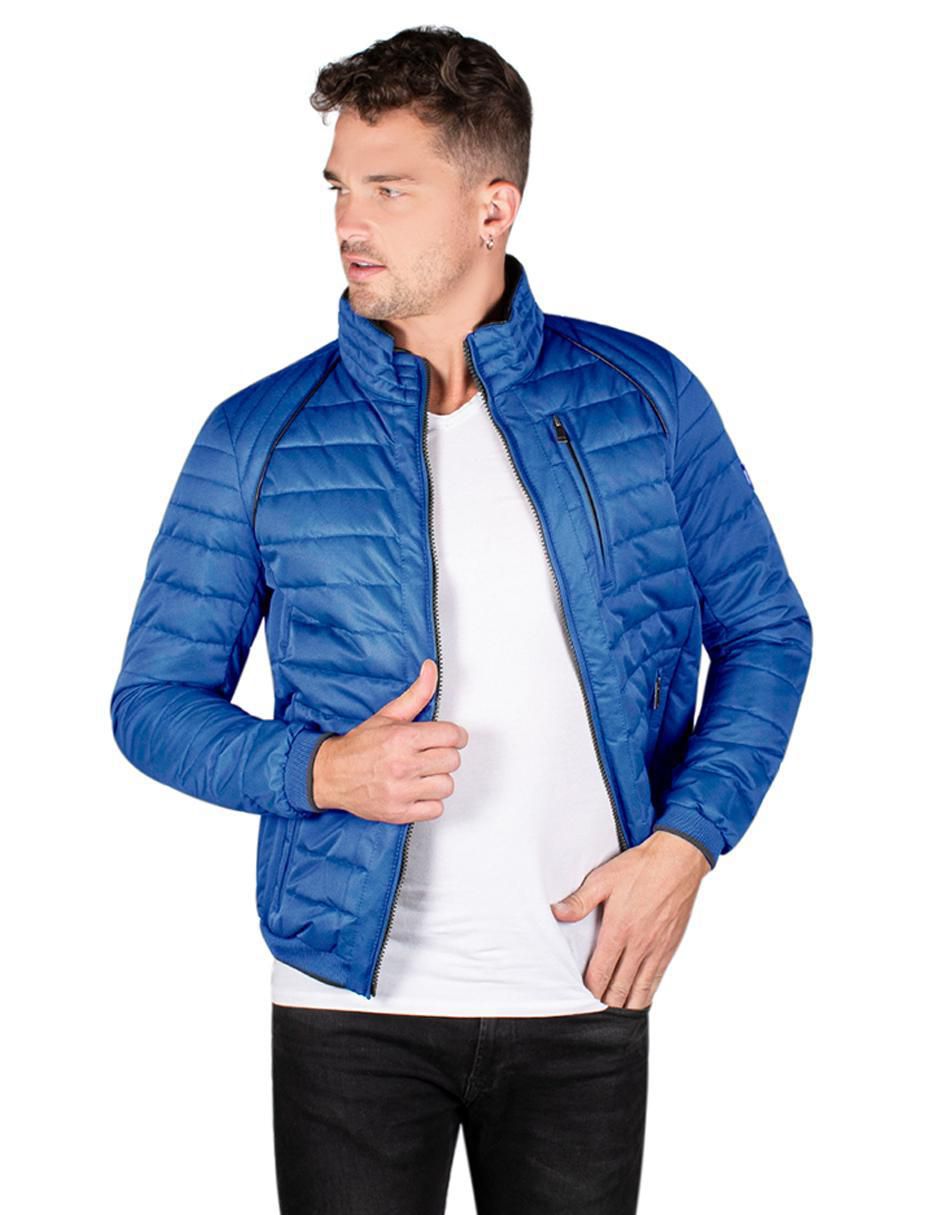 Chamarra capitonada con bolsillos para hombre 2