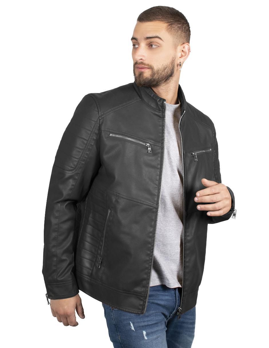 Chamarra casual bolsa con cierre para hombre