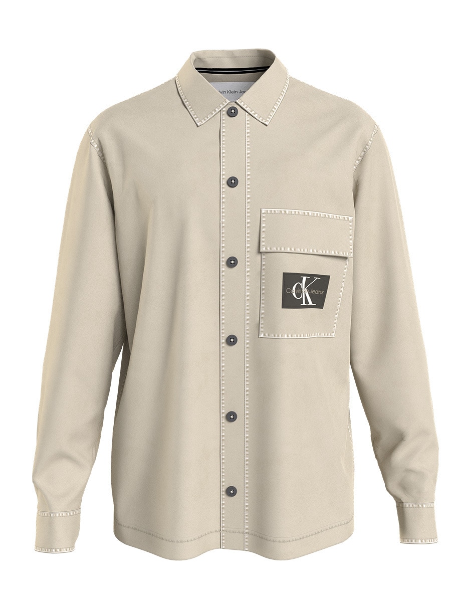 Camisa casual de algodón manga larga para hombre 1