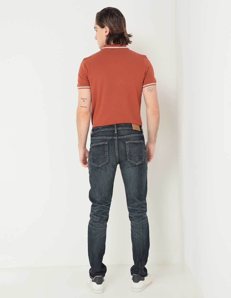 Jeans slim deslavado para hombre 2