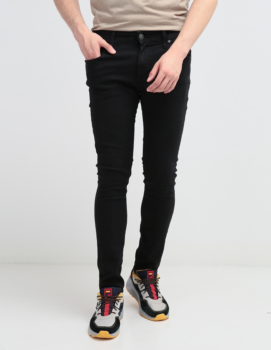 Jeans straight lavado obscuro para hombre 1