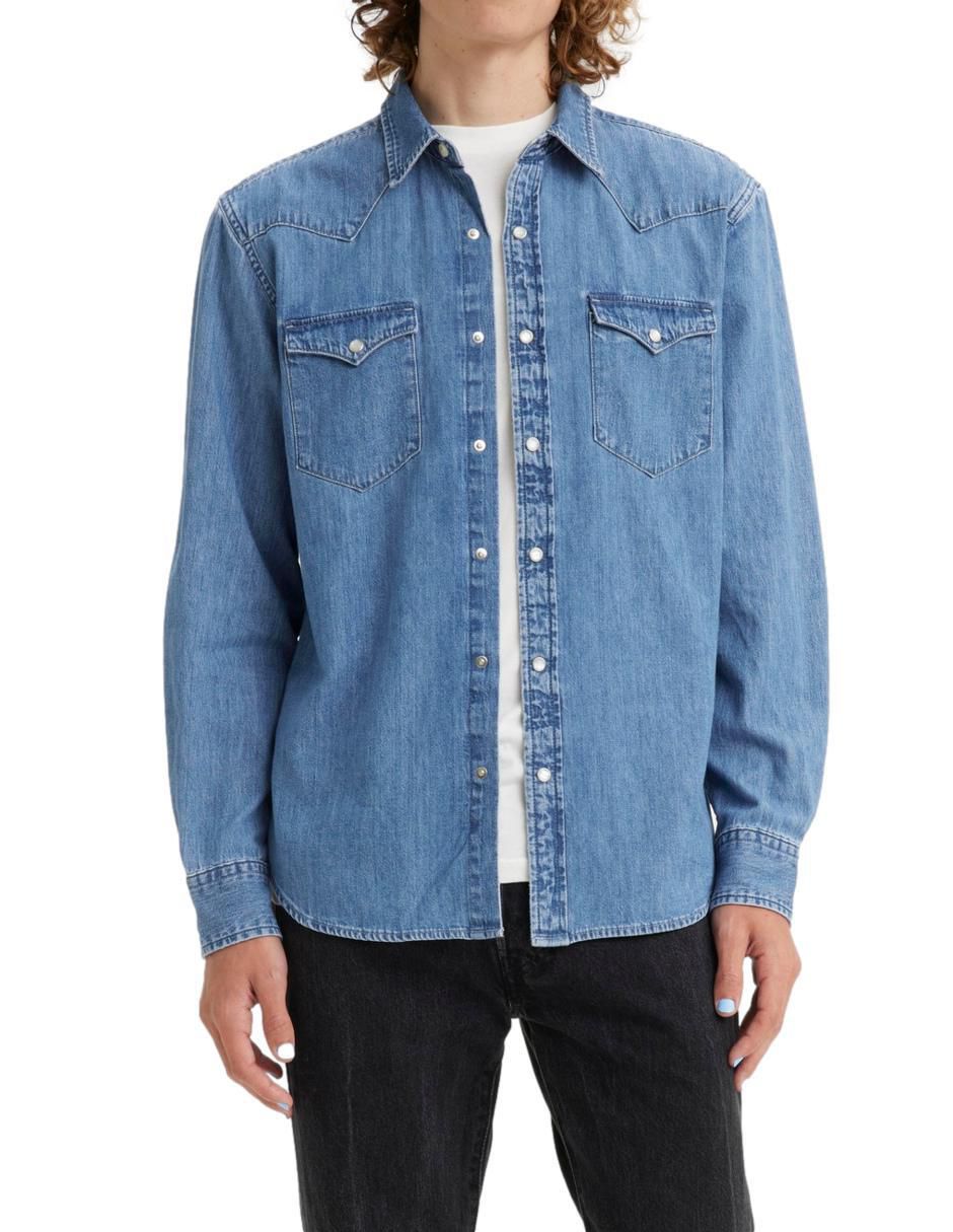 Camisa casual de algodón manga larga para hombre 4