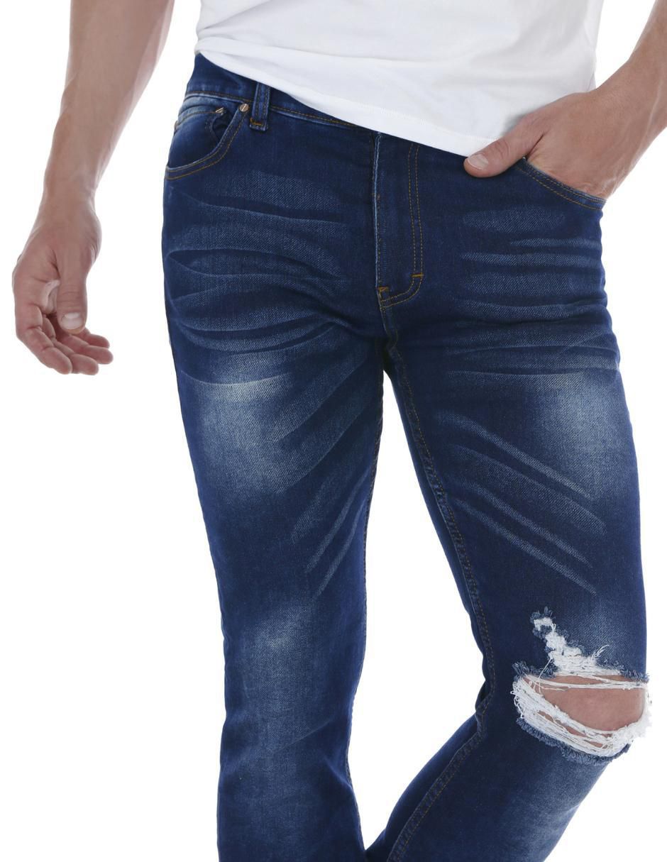 Jeans slim Savage Monkey Wellspring lavado desgastado para hombre